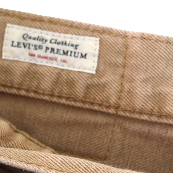 Levis JEANS MEN 34x34 PREMIUM Stay LOOSE HEMP COTTON BLEND TAN Straight Leg LOGO - Picture 9 of 10